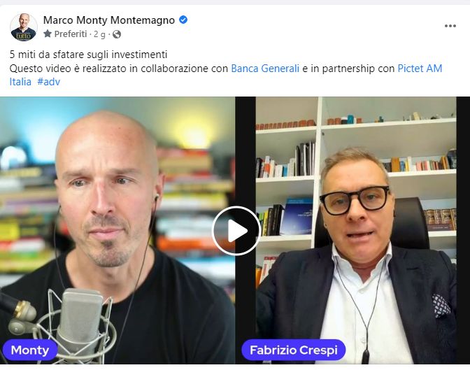 Marco Montemagno e la discutibile rubrica di educazione finanziaria con Generali.